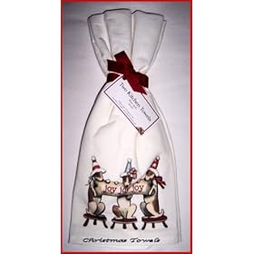 Joy Dogs Christmas Flour Sack Towels by 