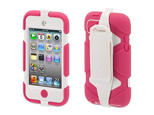 Griffin Pink/White Heavy Duty Survivor All-Terrain Case + Belt Clip for iPod touch (4th gen.)