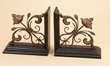 Tuscany Style Metal/Wood BOOKENDS Set of 2