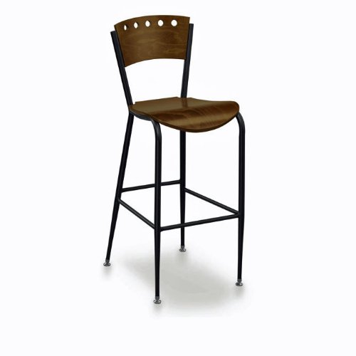 Wood and Metal Break Room Stool
