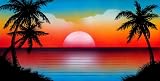 Airbrushed License Plate - Beach Scene Multicolored - #111