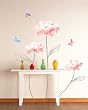 Easy Instant Decoration Wall Sticker Decal - Sketched Stems and Vibrant Flowers
