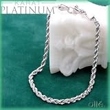 Karat Platinum 4.00MM Diamond Cut Rope Bracelet 8