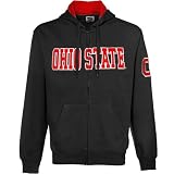 Ohio State Buckeyes Charcoal Classic Twill Full Zip Hoody Sweatshirt (XX-Large)