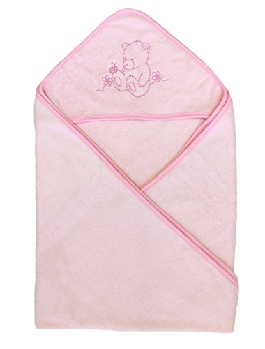 Bamboo Hooded Bath Towel for infant, Baby and Toddler, Large & Super Soft, Organic, Antibacterial, Hypoallergenic and Odor Resistant (Pink)