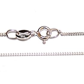 16inch Sterling Silver Curb Chain (1mm guage)