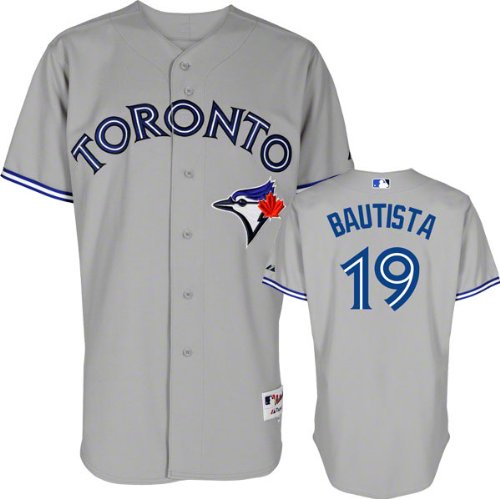 Jose Bautista Jersey: Adult Majestic Road Grey Authentic Toronto Blue Jays Jersey