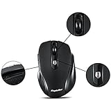 EagleTec MR5M2509 2.4GHz Wireless Optical Mouse, Switchable DPI 1000/1500/2000,5 Buttons, 2 Programming Keys with Nano USB Receiver (Black Color)