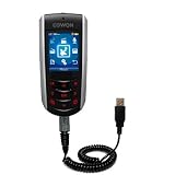 Coiled Power Hot Sync and Charge USB Data Cable w/ Tip Exchange for the Cowon iAudio F2 - Gomadic Brand