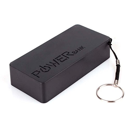 USB 5V Mobile Power Bank Charger Pack Box Case for 2x 18650 Rechargeable Battery,Black