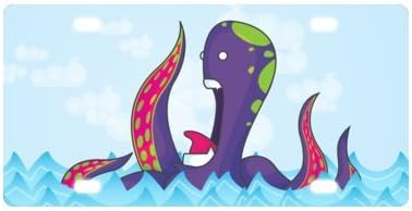 12" X 6" Aluminum made Octopus Special Design Metal License Plate for Car