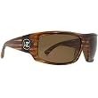 VonZipper Clutch Men's Polarized Race Wear Sunglasses w/ Free B&F Heart Sticker Bundle - Tortoise/Bronze Poly