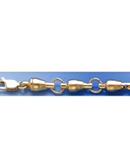 Gold Nautical Braclt Bracelet 8.25" Swivel Link Bracelet 3-D