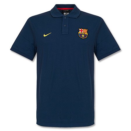 2013-14 Barcelona Nike Authentic Polo Shirt (Navy)