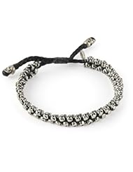 M.Cohen Handmade Designs Black Wax Cord with Mini Sterling Silver Skulls