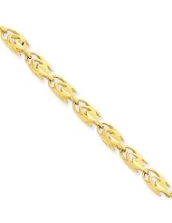 4mm, 14 Karat Yellow Gold, Marquise Link Chain - 7 inch