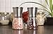 ONE DAY SALE - Best Salt and Pepper Grinder Set by K&T - Stainless Steel Multi Spices Mill with Ceramic Grinder Mechanism - Salt Grinder - Free eBook