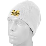 Top of the World Michigan Wolverines White Easy Does It Knit Beanie Cap