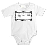 Onesie with sign, message, board, banner, 
