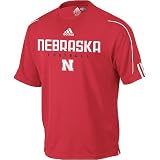 Adidas Nebraska Cornhuskers Sideline Short Sleeve Clima Crew Tee