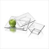 Libbey 1794708012 Crisa Tempo 12 Piece Square Dinner Plate Set by Libbey