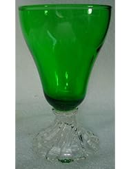 Single Detail Page Misc: Anchor Hocking Crystal Burple Green Juice Glass or Goblet 4-1/2" - Anchor Hocking