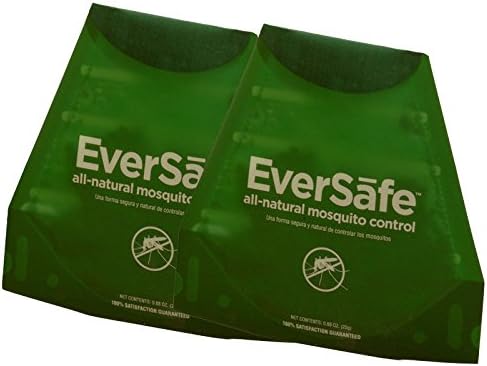 2 pack EverSafe All-Natural Mosquito Control - Green Eco Bag. 100% natural green way to be mosquito-free fast. Revolutionary DEET FREE Mosquito Control! Made is USA! Safe for the Earth, People and Pets.