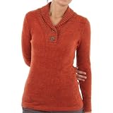 ExOfficio Women's Vona Shawl Collar Sweater, Light Salsa, Large