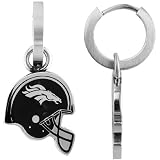 Team Titanium Denver Broncos Steel Helmet Earrings