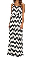 Sexy Striped Print Sleeveless Elasticized   Waistline Polyester Illusion Summer Party Dress/Maxi Dress 