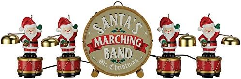 Mr. Christmas Santa's Marching Band Animated Bell Ornament Plays 35 Carols