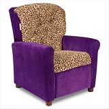 Kitty Classic Seven Button Posh Princess Cheetah Kids' Recliner Chair