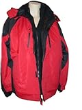 Mens Pulse 3in1 Systems Technical Ski Snowboard Coat Jacket, Regular and Extended Sizes, S-XL and Big 2xl-4xl, Black, Red or Gray (Large, Red/Black)