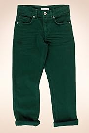 Pure Cotton Turn Up Hem Straight Leg Jeans