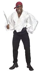 Satin Pirate Costume Shirt - Adult Std.