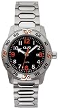 Club Boys Stainless Steel Watch, 100 m, Calendar, Black / Red Dial