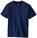Soffe Big Boy's Youth poly cotton Jersey Tee, Navy, Medium