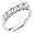 14K White Gold 5 Stone Round-cut Diamond Ladies Women Cut Wedding Anniversary Ring Band (0.58 CTW., G-H Color, SI1-2 Clarity) - size 4