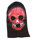 New Scary Winter Ski Face Mask- Three Hole Red Skull S/M