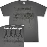 Beatles Abbey Road - Brick Wall 2-sided charcoal tee