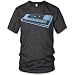Vintage Synthesizer (Blue) Tri-Blend T-Shirt, Black, L