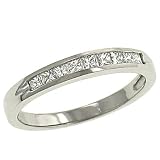 Channel Set Princess Cut Diamond Wedding Band .34cttw
