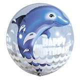24 Birthday Dolphin Bubble Balloon