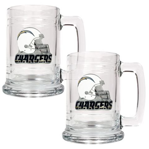 San Diego Chargers Set of 2 Beer Mugs