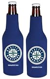 Seattle Mariners Beer Bottle Koozie | Mariners Neoprene Bottle Suit with Zipper - Set of 2