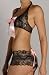 Leg Avenue Lace Halter with Bow & Tanga Set (8073)