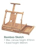 Enlarge toy image: Loxley Bamboo Sketch Box Easel -  preschool activity for young kids