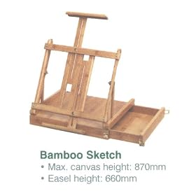 ECO BAMBOO DRAWING SKETCHING ART ARTIST TABLE BOX EASEL