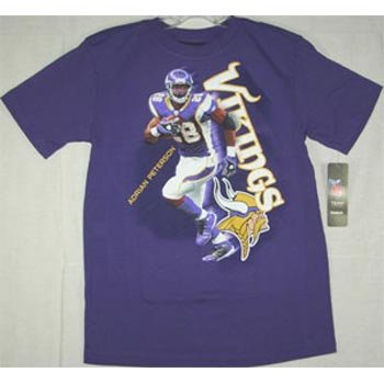 Adrian Peterson Minnesota Vikings Reebok Youth Player Image T-Shirt - Youth-S