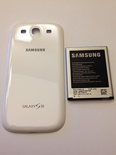 NEW OEM Samsung Galaxy S3 T999 i535 i747 i9300 L710 R580 White Battery Door AND EB-L1G6LLA Battery Combo Set o4l